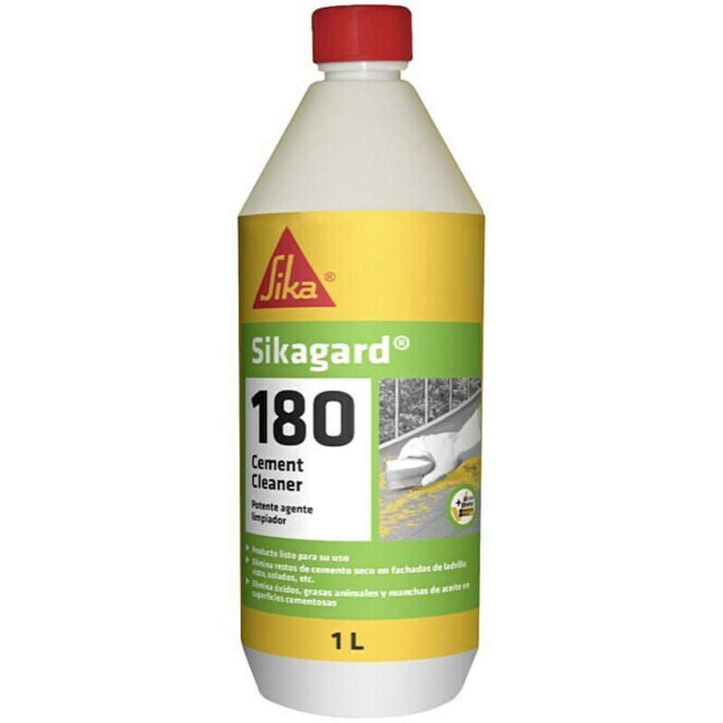 

gard - 180 Cement Cleaner, Potente Limpiador para eliminacion de depositos de sal y cemento, 1L, Azul - Sika