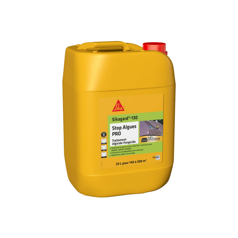 Traitement algicide et fongicide Sika Sika gard-130 Stop Algues Pro - 20L
