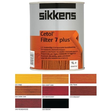 Sikkens Filter 7 Colour Chart
