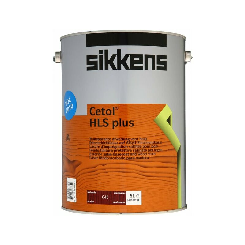 Sikkens - Cetol hls Plus Woodstain Paint - 5 Litre - Mahogany (045) - Magogany