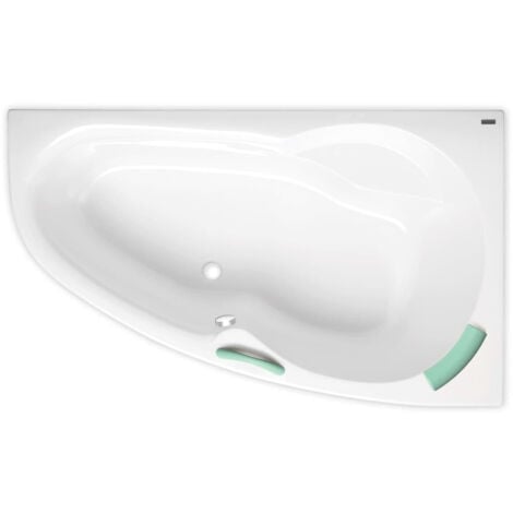 Siko 160 x 95 cm Luiza Eckbadewanne Rechtsausrichtung aus Acryl, ohne Füße, weiß (LU1600P)