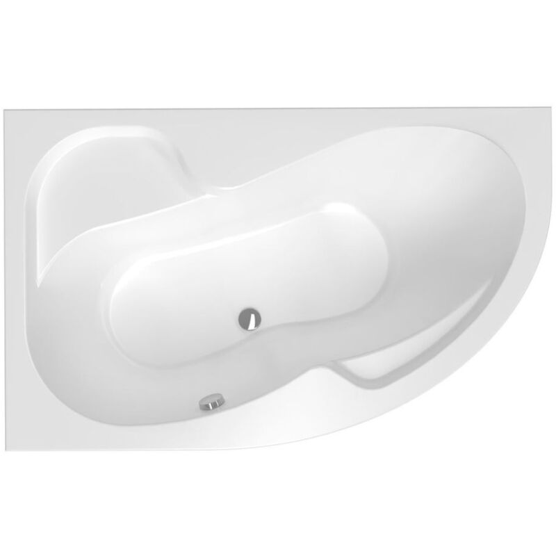 Siko - 170x100 cm Fortuna Plus baignoire asymétrique, sans pieds, blanc, positionnement gauche (FO1700LPLUS)