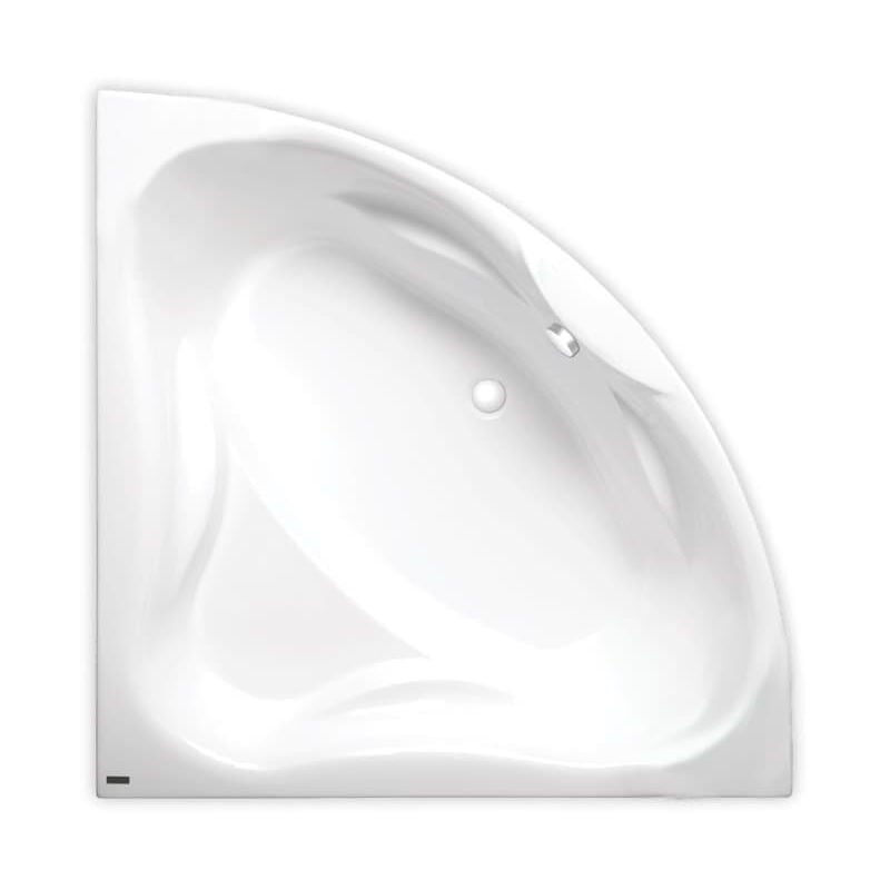 Siko - 150x150 cm Royale baignoire d'angle en acrylique, gauche et droite, sans pieds, blanc (RO1500NEW)