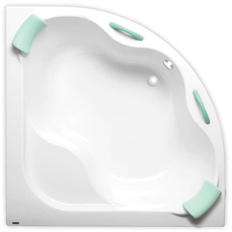 Siko Laguna Samanta Plus Vasca da bagno angolare in acrilico 140 x 140 cm, bianco (SM1400PLUS)