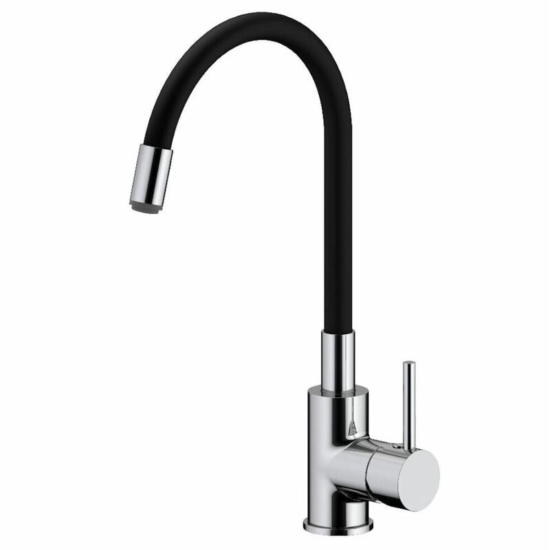 Mitigeur cuisine à mémoire de forme, courbe en silicone noir ( BSLPRO290C) - Siko