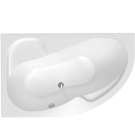 Siko Vasca asimmetrica Laguna Fortuna Plus, 150x100 cm, acrilico, sinistra, bianco (FO1500LPLUS)