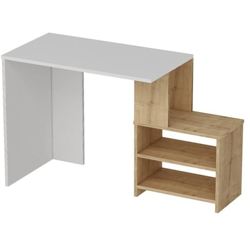 

Homemania Escritorio de ordenador Sila 120,5x50x75 cm blanco y roble - Multicolor