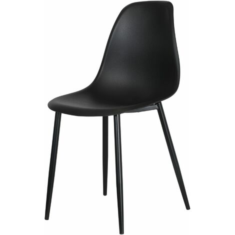 Chaise Design En Plastique Noir PAIUTE