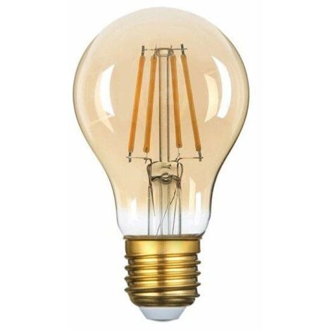 Silamp – Ampoule LED E27 filament dimmable 8W A60 – Blanc chaud 2300K – Durée de vie 25000h – Indice de rendu des couleurs supérieur à 80