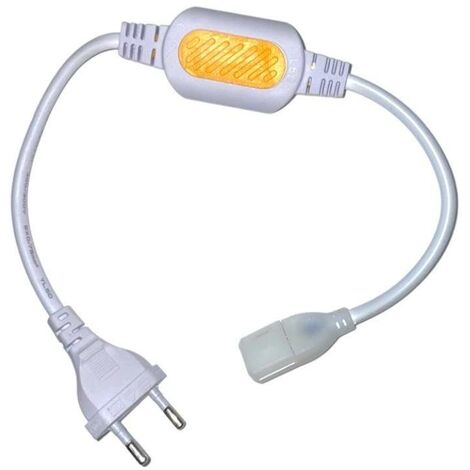 Silamp – Connecteur électrique pour ruban LED 220V 2835 120LED/m – Compatible avec rubans recoupables IP65 – AC/DC – Installation facile
