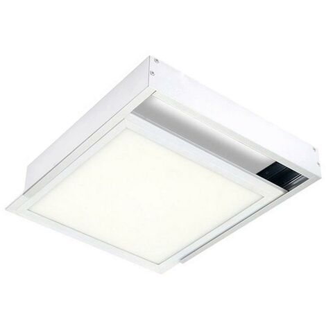 Silamp – Kit en saillie blanc pour panneau LED 30x30 cm – Fixation en surface – Aluminium pour installation propre et esthétique