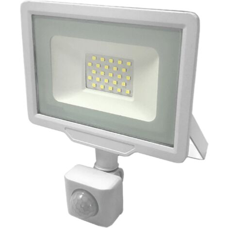 Silamp – Projecteur LED extérieur 30W – Détecteur de mouvement infrarouge – Indice de protection IP65 – 2400 lumens – Portée jusqu'à 10m