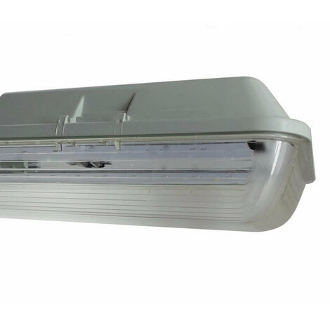 Silamp – Réglette LED étanche double 150cm IP65 – Compatible tubes LED T8 – Installation plafond ou mural – Éclairage pour garages et ateliers