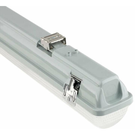 Silamp – Réglette LED étanche double 60cm IP65 – Pour tubes LED T8 – Alimentation sur les deux côtés – Éclairage pour chantiers et garages