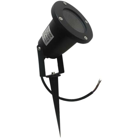 Silamp – Spot à piquer LED extérieur IP65 – Angle d'éclairage 80° – Compatible ampoule GU10 – Résistant aux intempéries
