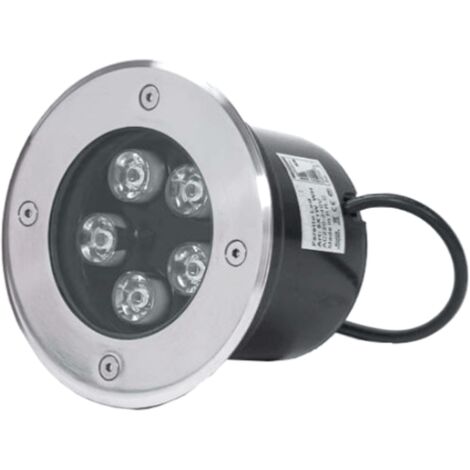 Silamp – Spot encastrable extérieur sol 5W 450 lumens – IP65 – Acier inoxydable – Angle de diffusion 80° – Pour terrasses en béton ou bois