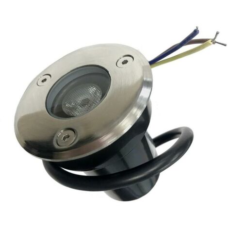 Silamp – Spot encastrable extérieur sol LED 3W IP65 220V – Angle 45° – Lumière blanche froide 6000K – Flux lumineux 300 lumens