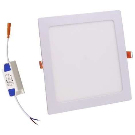 Silamp – Spot encastrable LED extra plat carré 12W – Blanc CCT 3000K/4000K/6000K – IP44 pour espaces humides – Diamètre d'encastrement 15cm