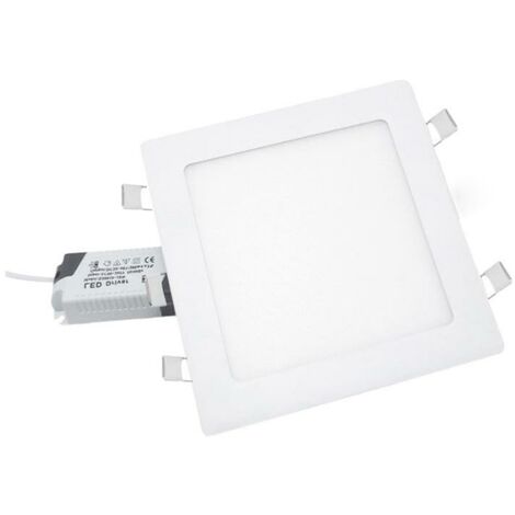 Silamp – Spot encastrable LED extra plat carré 24W – Blanc chaud 2300K – Flux lumineux 1920 lumens – Épaisseur 15 mm – Angle d'éclairage 120°