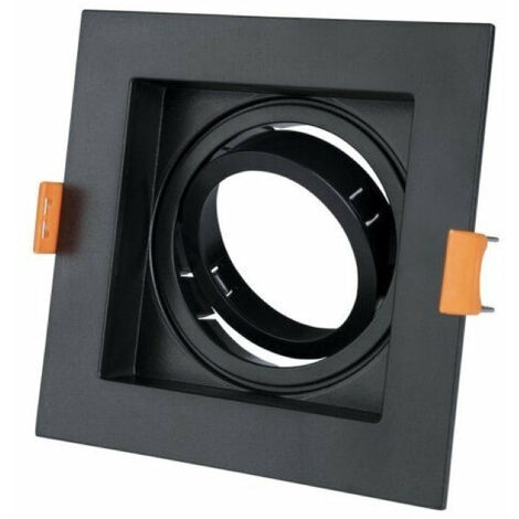 Silamp – Support spot encastrable GU10 orientable carré noir – Tension 220-240V AC – Angle d’éclairage 80° – Durée de vie 25000 heures