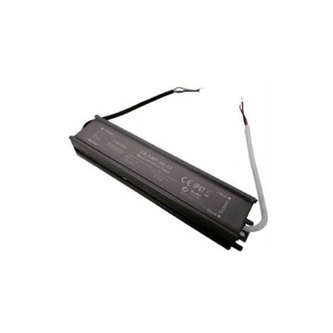 Silamp – Transformateur 220V 12V 80W IP67 pour éclairage LED – Protection contre courts-circuits – Longueur 18 cm pour installations extérieures