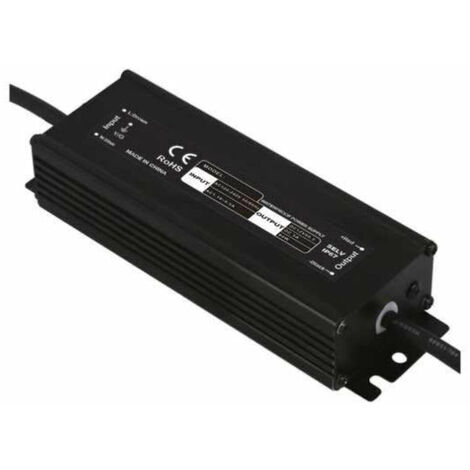 Silamp – Transformateur étanche IP67 60W 220V AC vers 24V DC – 2,5A pour éclairage extérieur – Protection contre surcharges et courts-circuits