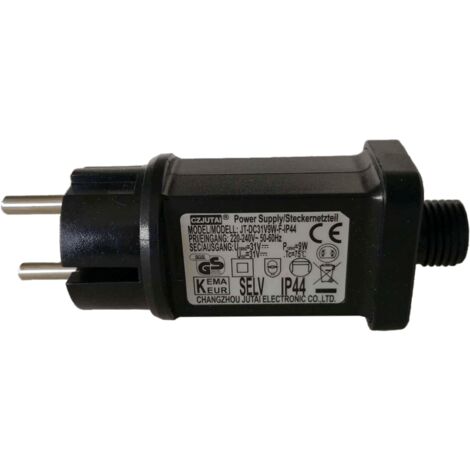 Silamp – Transformateur pour guirlande LED 9W 31V IP44 – Protection éclaboussures – Compatible avec 4 à 5 guirlandes – Installation facile
