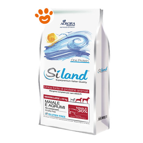 Siland Dog One Protein Adult Medium Maxi Maiale e Agrumi  - Siland Dog One Protein Adult Medium Maxi Maiale e Agrumi - Sacco Da 3 Kg