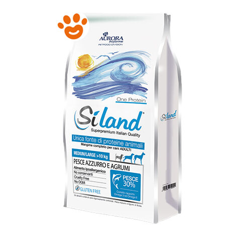 Siland Dog One Protein Adult Medium Maxi Pesce Azzurro e Agrumi - Siland Dog One Protein Adult Medium Maxi Pesce Azzurro e Agrumi - Sacco Da 3 Kg