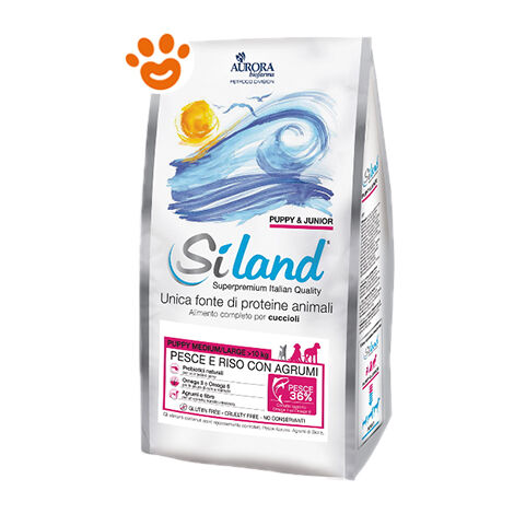 Siland Dog One Protein Puppy Medium Maxi Pesce e Riso con Agrumi  - Siland Dog One Protein Puppy Medium Maxi Pesce e Riso con Agrumi - Sacco Da 3 Kg