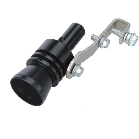 Silbato de escape turbo con válvula de descarga, aluminio negro XL – Sonido deportivo, accesorio de tuning universal
