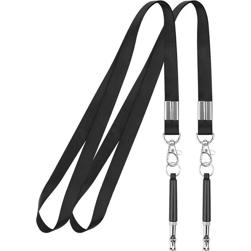 

Silbato ultrasónico para perros con cordón para entrenamiento, 2 silbatos ultrasónicos ajustables profesionales para entrenamiento de perros,