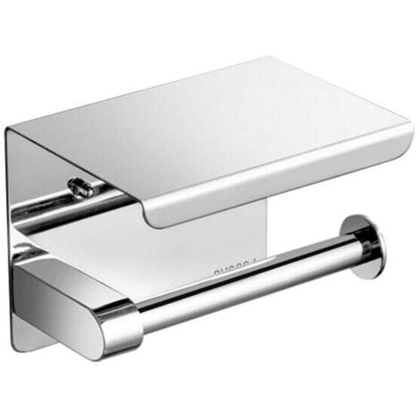 Silber - 1 Toilettenpapierhalter, Toilettenpapierhalter zur Wandmontage, Toilettenpapierhalter aus Edelstahl 304, Schraubmontage oder 3M-Aufkleber,