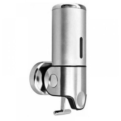 Silber 500 ML, Wandmontierter Seifenspender, Manueller Flüssigseifenspender zum Aufhängen für Küche, Hotel, Shampoo, Spülung, Duschgel