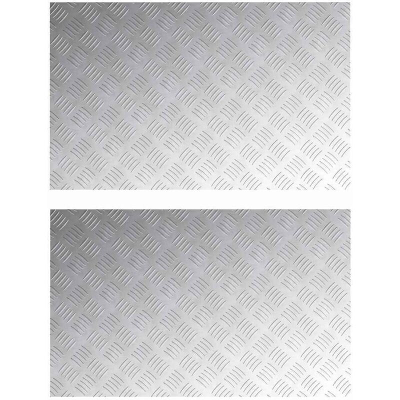 Rautenscheiben 2 Pcs Silber 80 X 50 Cm Aluminium Vidaxl