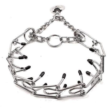(silber-m) Verchromtes Trainingshalsband für Hunde, verstellbares Halsband für Haustiere, Hundehalsband aus Edelstahl