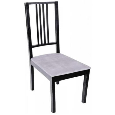 Silberfuchs-Velours Stuhlbezug hellgrau, elastischer Staubschutzbezug für Esszimmer, Café und Restaurant