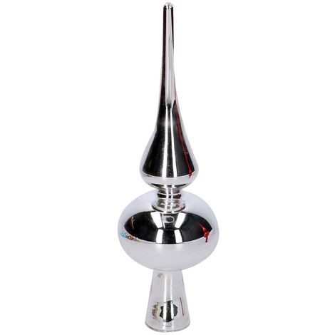 Silberne Glasspitze cm6,5x6,5h25