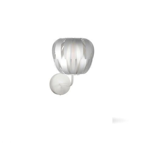 Silberne Wandlampe aus Metall Cm. 29 x 31 x 33 Stunden