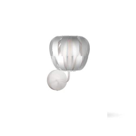 Silberne Wandlampe aus Metall Cm. 29 x 31 x 33 Stunden