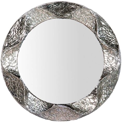 Silberner Metallspiegel 104X7X104 cm