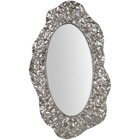 Silberner Metallspiegel 53X4X89 Cm
