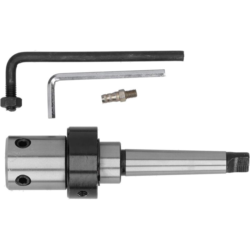 Image of Silberner Stahl MTR8 Morsekegel-Reduzierhülse mit 2 Schlüsseln – MT2-Bohrführung (19,05 mm)