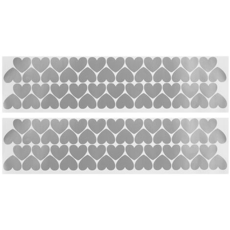 Silberner Wandaufkleber 3,5 x 3 cm, dekorativer Aufkleber für Wohnzimmer, Schlafzimmer, Büro oder Studentenwohnheim, einfach anzubringen und individuell anpassbar.
