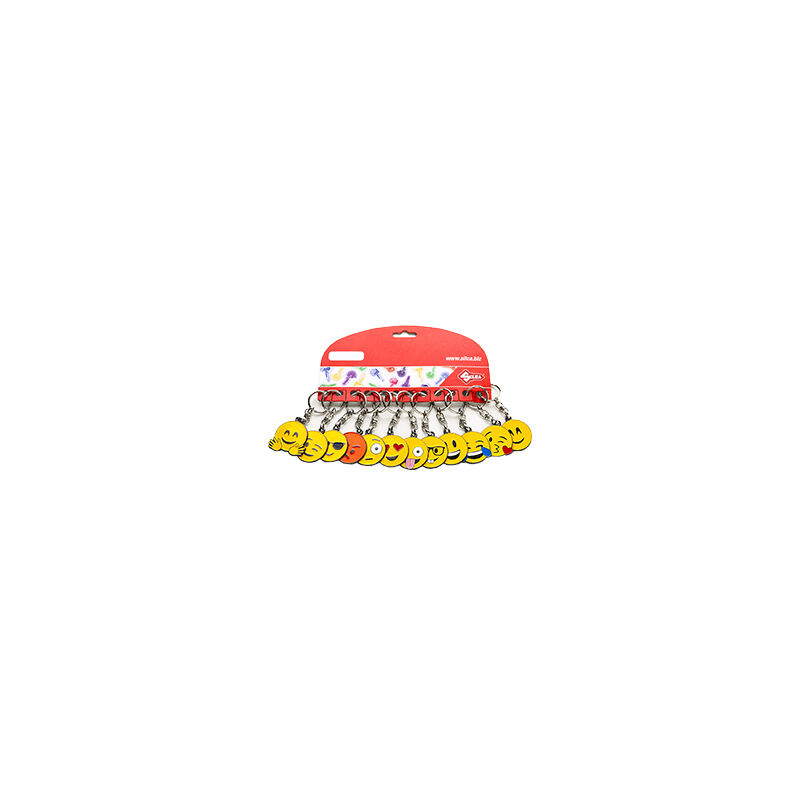 Image of Silca cartella 12 portachiavi emoji