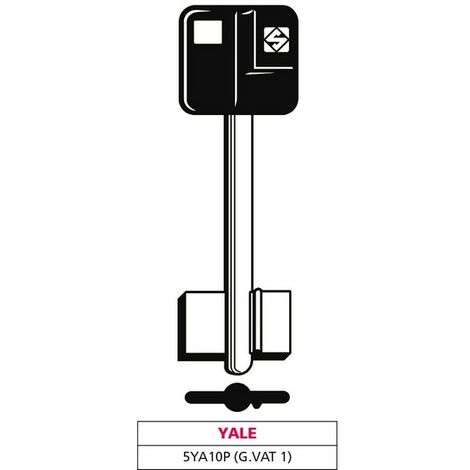 Silca chiave a doppia mappa 5ya10p (g. vat 1) yale (5 pezzi) - Silca