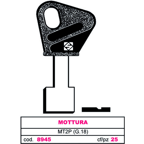 Silca CHIAVE A POMPA MT2P (G.VAS 5) MOTTURA 5.00 pz