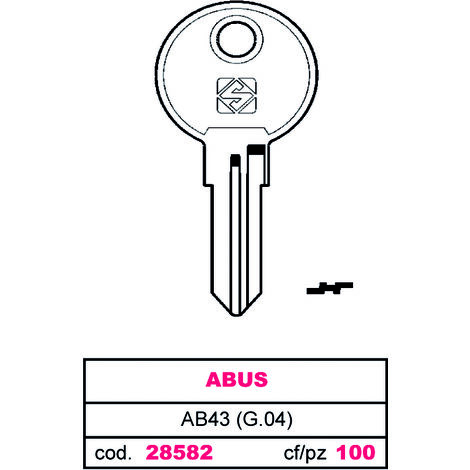 Silca chiave asc ab43 (g.vae 0) abus (20 pezzi) - Silca