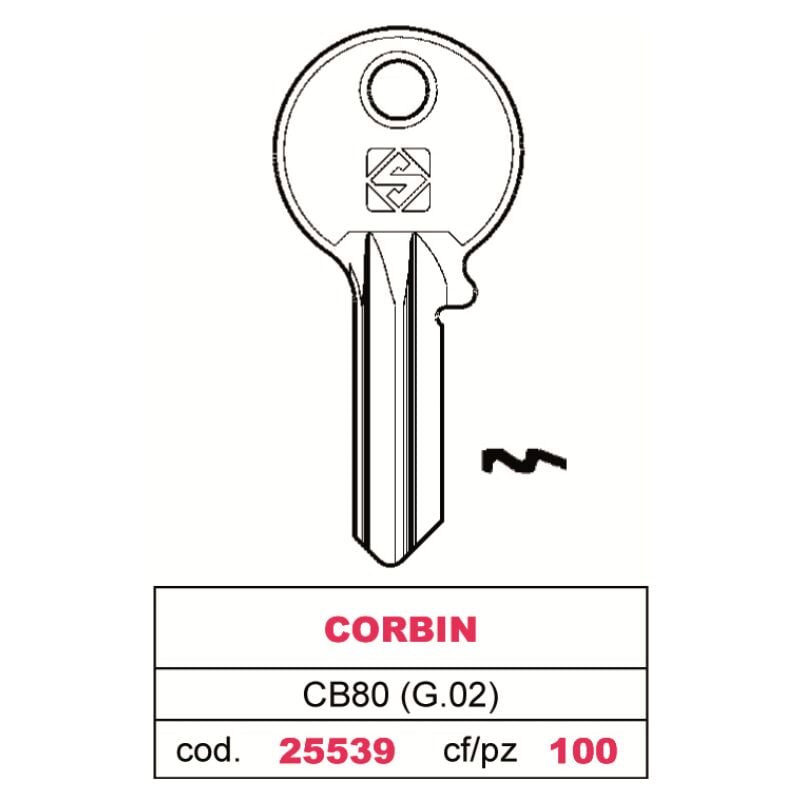 Idroweb - Silca chiave asc cb80 (g.vac 0) corbin