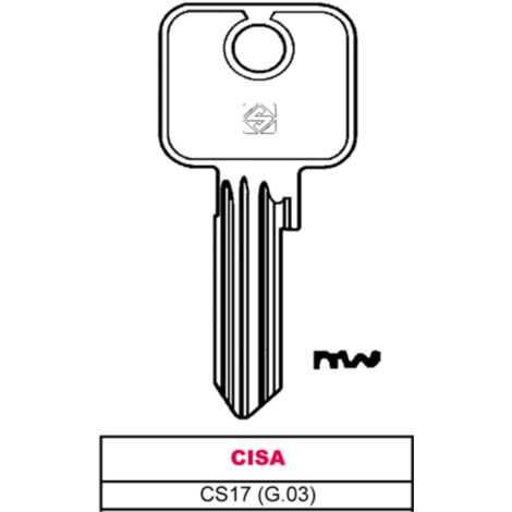 Silca chiave asc cs17 (g.vad 0) cisa (10 pezzi) - Silca